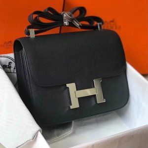 Hermes Constance 24 Medium Black Silver